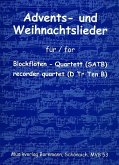 Advents- und Weihnachtslieder für 4 Blockflöten (SATB) Partitur