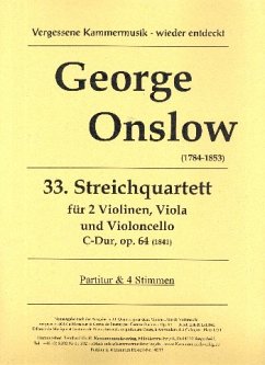 Cover Quartett C-Dur Nr.33 op.64 für 2 Violinen, Viola und Violoncello Partitur und Stimmen