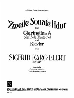 Cover Sonate H-Dur Nr.2 op.139b für Klarinette in A und Klavier