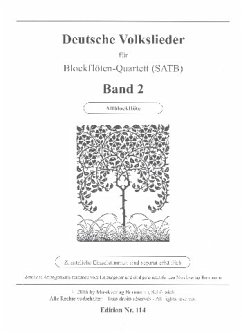 Deutsche Volkslieder Band 2 für 4 Blockflöten (SATB) Altblockflöte