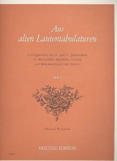 Cover Aus alten Lautentabulaturen Band 2 für Altblockflöte (Flöte, Violine) und Renaissancelaute (Gitarre)