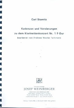 Cover Kadenzen und Verzierungen zum Klarinettenkonzert F-Dur Nr.1 für Klarinette