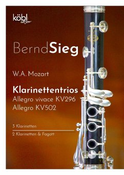 Cover 2 Klarinettentrios für 3 Klarinetten (2 Klarinetten und Fagott) Partitur und Stimmen