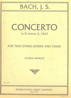 Konzert d-Moll BWV1043 für 2 Violinen und Orchester für 2 Kontrabässe und Klavier