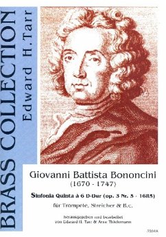Cover Sinfonia quinta ŕ 6 D-Dur op.3,5 für Trompete, Streicher und Bc Partitur und Stimmen (Bc ausgesetzt)