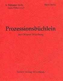 Cover Prozessionsbüchlein der Diözese Würzburg zum alten GL für Bläser 5. Stimme in Es (Horn 1)