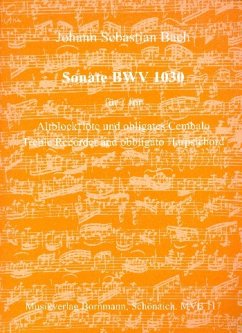 Cover Sonate BWV1030 für Altblockflöte und Cembalo