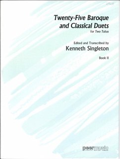 Cover 25 baroque and classical Duets vol.2 for 2 tubas 2 scores