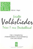 Leichte Volkslieder-Trios aus Deutschland Band 1 für 3 Trompeten Partitur und Stimmen