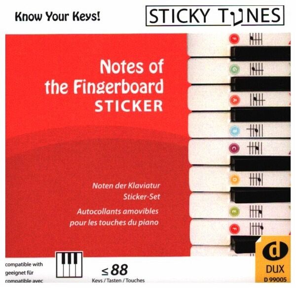 Notes of the Fingerboard Wiederablösbare Klaviaturaufkleber - 'Noten der Klaviatur' Notes of the Fingerboard Wiederablösbare Klaviaturaufkleber - 'Noten der Klaviatur'