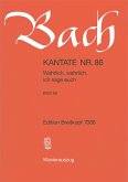 Wahrlich wahrlich ich sage euch Kantate Nr.86 BWV86 Klavierauszug (dt)