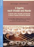 3 Duette nach Vivaldi und Haydn für Flöte (Altblockflöte) und Gitarre Spielpartitur