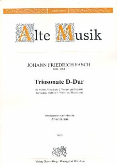 Cover Sonate D-Dur für Violine, Viola (Violine 2) und Cembalo Partitur und Stimmen (Bc ausgesetzt)