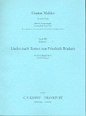 Lieder nach Texten von Friedrich Rückert für Singstimme und Orchester Partitur