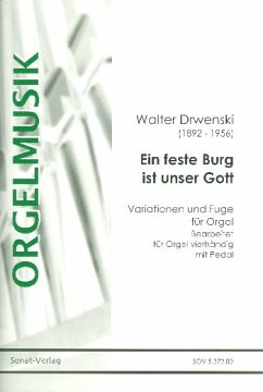 Cover Variationen und Fuge über Ein feste Burg ist unser Gott für Orgel zu 4 Händen mit Pedal Partitur und Stimmen