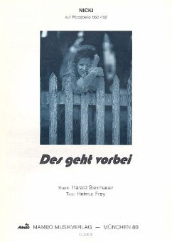 Cover Des geht vorbei: für Klavier