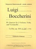 Quartett Es-Dur Nr.89 op.58,6 G247 für 2 Violinen, Viola und Violoncello Partitur und Stimmen