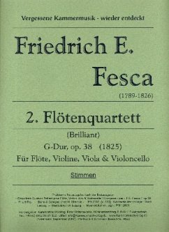 Cover Quartett Nr.2 op.38 für Flöte, Violine, Viola und Violoncello Stimmen