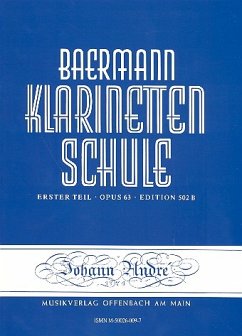 Cover Klarinettenschule Band 2 Erster Teil op.63 Anfang der praktischen Schule