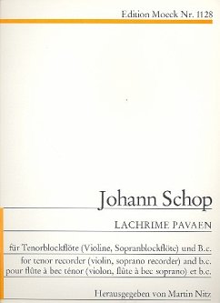 Cover Lachrime pavaen für Tenorblockflöte (Violine, Sopranblockflöte) und Bc