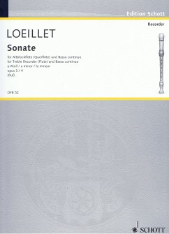 Cover Sonate a-Moll op.3,4 für Altblockfloete (Flöte) und Bc ruf, hugo, ed