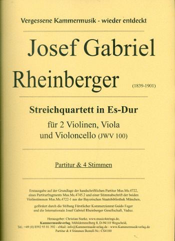 Streichquartett Es-Dur JWV100 für 2 Violinen, Viola und Violoncello Partitur und Stimmen