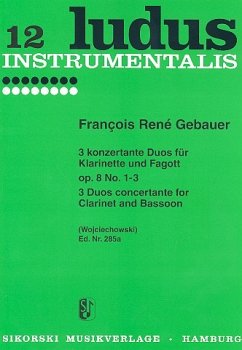 Cover 6 konzertante Duos op.8 Band 1 (Nr.1-3) für Klarinette und Fagott