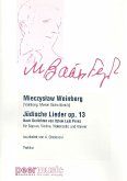 Jüdische Lieder op.13 für Sopran, Violine, Violoncello und Klavier Partitur und Stimmen