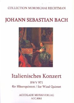 Cover Italienisches Konzert BWV971 für Flöte, Oboe, Klarinette, Horn und Fagott Partitur und Stimmen