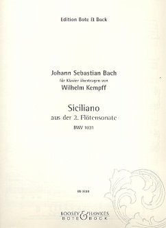Cover Siciliano aus Sonate BWV1031 für Klavier