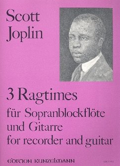 Cover 3 Ragtimes für Sopranblockflöte und Gitarre Partitur und 2 Stimmen