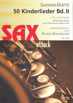 Cover 50 Kinderlieder Band 2 für 2 gleiche Saxophone Spielpartitur
