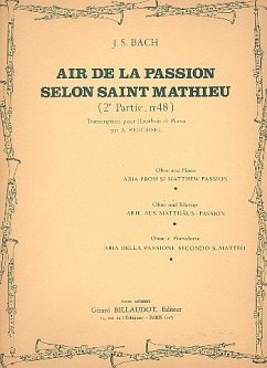 Cover Air de la passion selon St.Mathieu pour hautbois et bc