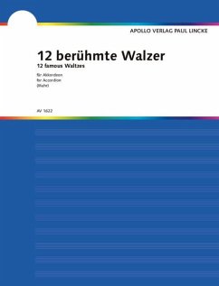 Cover 12 berühmte Walzer für Akkordeon ab 24 Bässe
