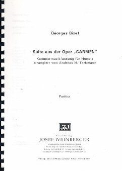 Cover Suite aus der Oper 'Carmen' für Fl, Klar, Horn, Fag, 2 Vl, Va, Vc und Kb Partitur