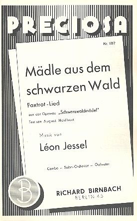 Mädle aus dem schwarzen Wald: für Salonorchester