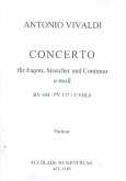Konzert e-Moll RV484 für Fagott, Streichorchester und Bc Partitur Konzert e-Moll RV484 für Fagott, Streichorchester und Bc Partitur