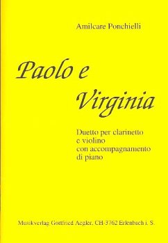Cover Paolo e Virginia für Klarinette, Violine und Klavier Partitur und Stimmen