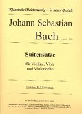 Suitensätze für Violine, Viola und Violoncello Partitur und Stimmen