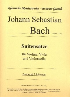 Cover Suitensätze für Violine, Viola und Violoncello Partitur und Stimmen