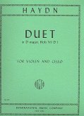 Duet D major for violin and violoncello 2 scores Duet D major for violin and violoncello 2 scores
