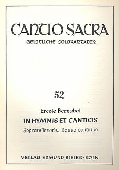 Cover In hymnis et canticis fü Sopran (Tenor) und Bc