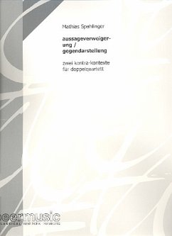 Cover Aussageverweigerung - Gegendarstellung für 8 Instrumente Partitur