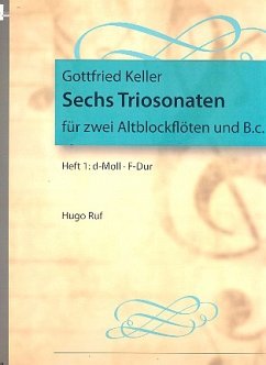 Cover 6 Triosonaten Band 1 (Nr.1-2) für 2 Altblockflöten und Bc Sonaten d-Moll und F-Dur