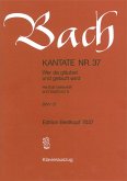 Wer da gläubet und getauft wird Kantate Nr.37 BWV37 Klavierauszug (dt/en)