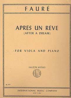 Aprés un ręve for viola and piano