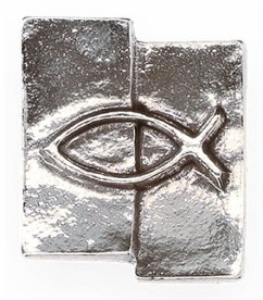 Cover Kreuzplakette aus Neusilber 