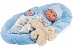 Babypuppe Nico mit Kissen blau 40cm Cover Babypuppe Nico mit Kissen blau 40cm