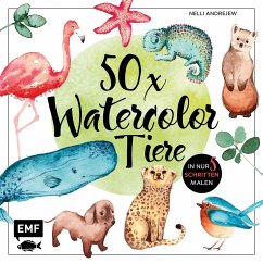 50 x Watercolor Tiere (Mängelexemplar) - Andrejew, Nelli