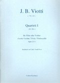 Quartett B-Dur op.22,1 für Flöte (Violine) und Streichtrio Partitur und Stimmen